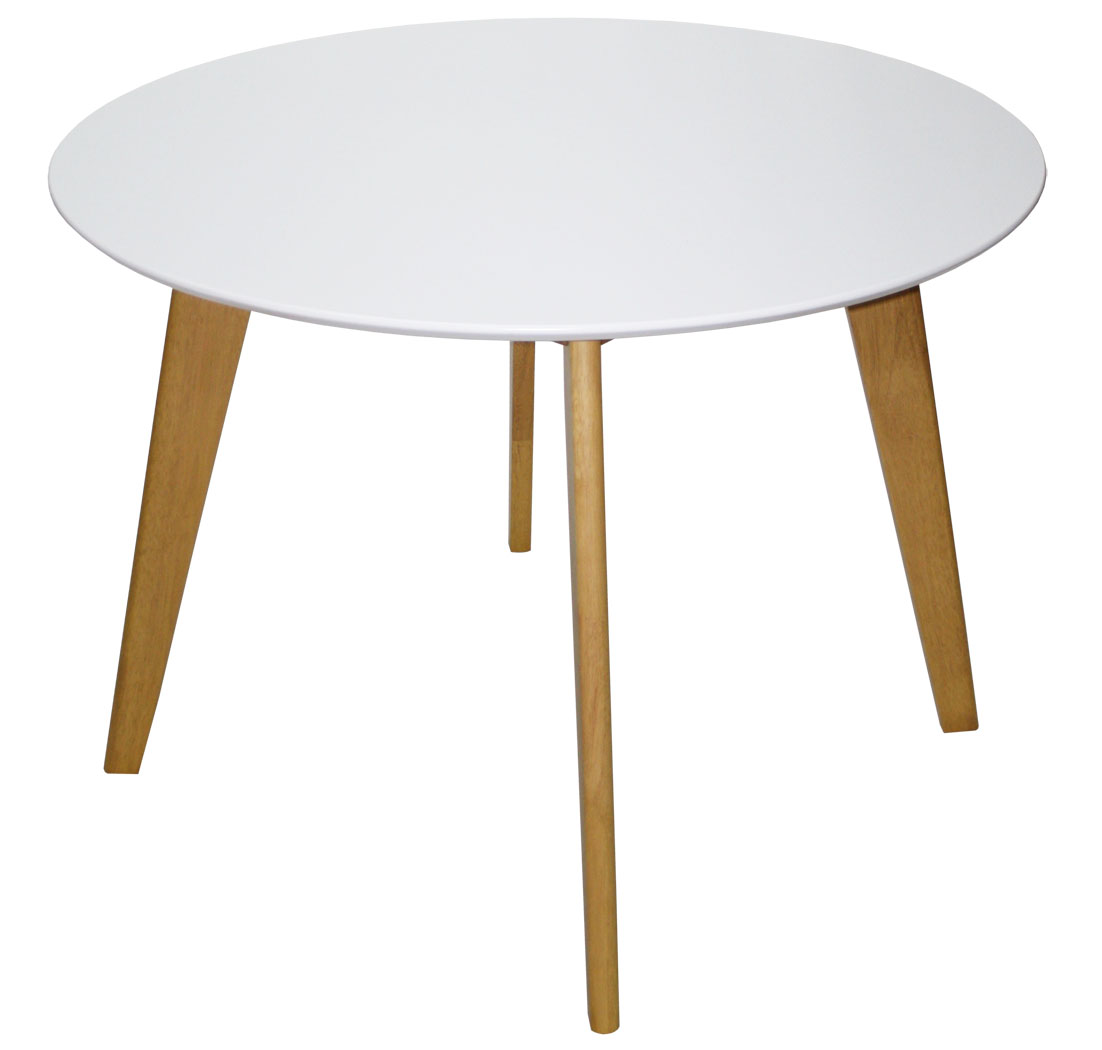 KMH® Esstisch Ø 105 cm weiss Esszimmertisch Küchentisch Holztisch Tisch